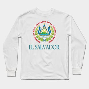 El Salvador - Coat of Arms Design Long Sleeve T-Shirt